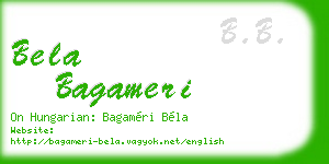 bela bagameri business card